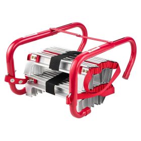 Fire Escape Ladder, 5-6 Story 50FT Retractable Emergency Fire Ladder, Lightweight Aluminum Alloy Safety Escape Ladders with Sturdy Polyester Stra