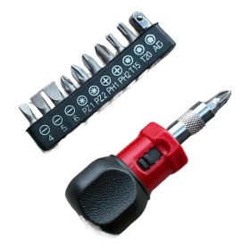Mini Multifunctional Scraper Screwdriver Set,Reversible Steel Connector With Quick Action And Variety Of Pins, Durable Hand Tool Kit (Options: Red)