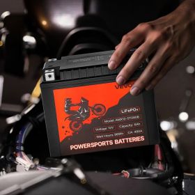 Motorcycle Battery 12V 8Ah YTX12-BS High Performance Powersports Battery (Options: Black)