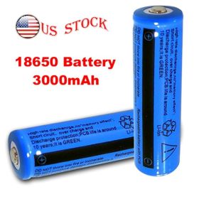 2Pcs Battery 3.7V Rechargerable Li-ion 3000mAh 18650 Batteries For Torch Flashlight Laser Headlamp (Options: 2PCS)