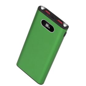Green-Black-Red Color Options -- 1Pc 20000Mah Power Bank Portable Charger External Battery Pack 22.5W Super Fast Charging With LED Display Flashl (Options: Green)