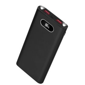 Green-Black-Red Color Options -- 1Pc 20000Mah Power Bank Portable Charger External Battery Pack 22.5W Super Fast Charging With LED Display Flashl (Options: Black)