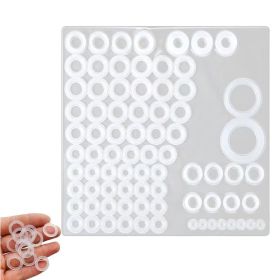 79 Pcs Rubber Flat Washers,13 Gasket Sizes,Ring Sealing Spacer Fixing Sheet Gasket,for Faucet Gaskets,Flexible Pipes,Shower Blowers (Options: White)