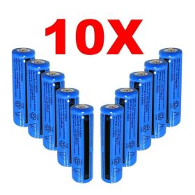 10Pcs 18650 Lithium Battery 3.7V Rechargerable Li-ion 3000mAh Batteries For Torch Flashlight Laser Headlamp (Options: 10PCS)