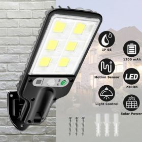 LED Solar Motion Sensor Light Bright Garden Outdoor Street Wall Lamp Solar Wall Lamp Lights Outdoor Road Lamp For Garden, Yard, Garage, Path (Options: Black)