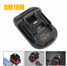 USB Battery Adapter Converter To 20V Convert To 18V (Options: Black)