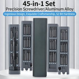 45 In 1 Precision Screwdriver Set, Professional Small Screwdriver Set With Metal Case, Magnetic Repair Tool Kit (Options: Green)