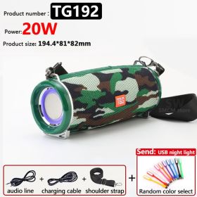 Bluetooth Speaker Waterproof Portable 50W/20W (Color: 20W TG192 Camouflage)