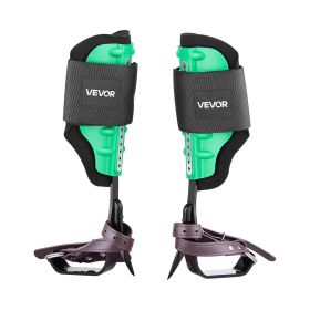 Tree Climbing Spikes Set, Height-Adjustable Tree Climbing Gear with Straps & Spike Protectors, 350 lbs Load Capacity (Leg Rod Material: Steel, Tie Style: Full-Protection Model)