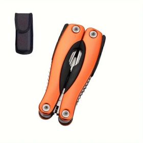 Heavy Duty Camping Multi-Tool (Color: Orange camping outdoor)