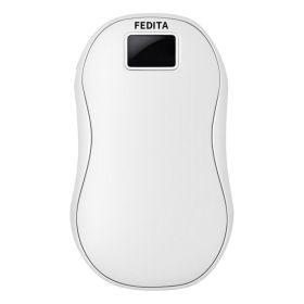 Portable Hand Warmer, Double-sided Heating, Digital Display, USB Charging (Options: N20 White-1PCS)