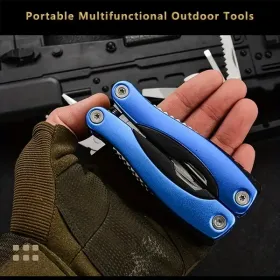 Heavy Duty Camping Multi-Tool (Color: Blue camping outdoor)